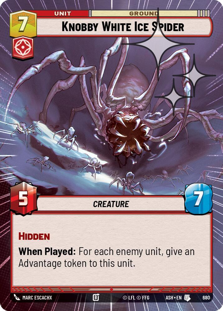 Knobby White Ice Spider (Hyperspace Foil)