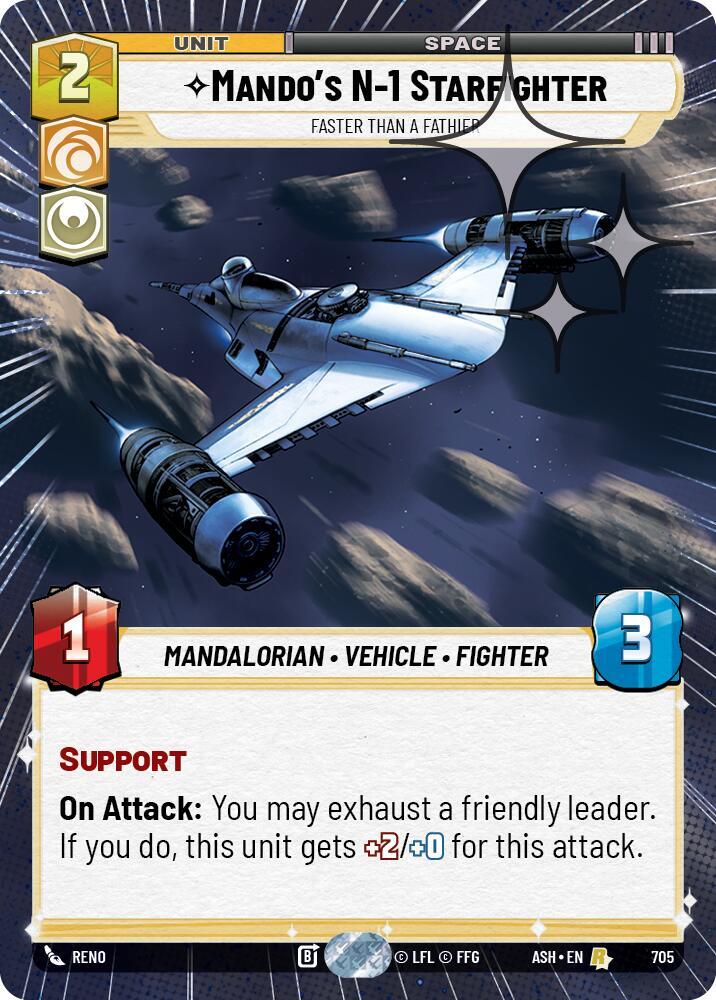 Mando's N-1 Starfighter - Faster than a Fathier (Hyperspace Foil)