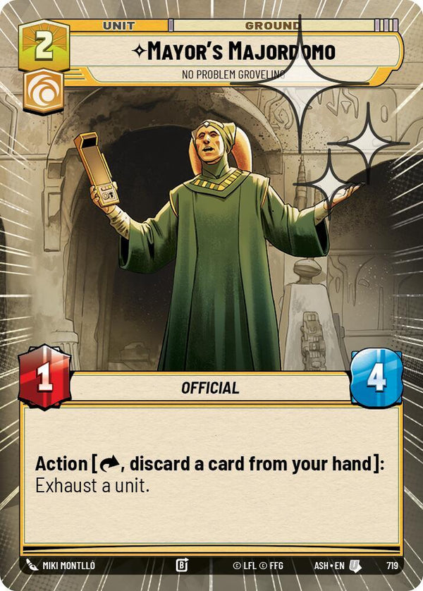 Mayor's Majordomo - No Problem Groveling (Hyperspace Foil) - Star Wars Unlimited