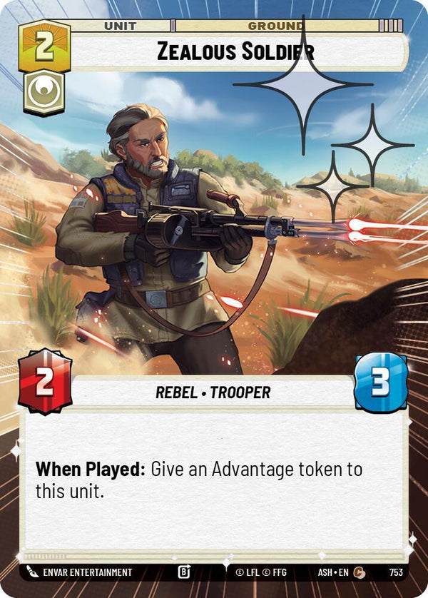 Zealous Soldier (Hyperspace Foil) - Star Wars Unlimited
