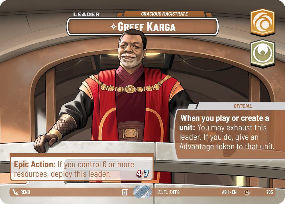 Greef Karga - Gracious Magistrate (Showcase)