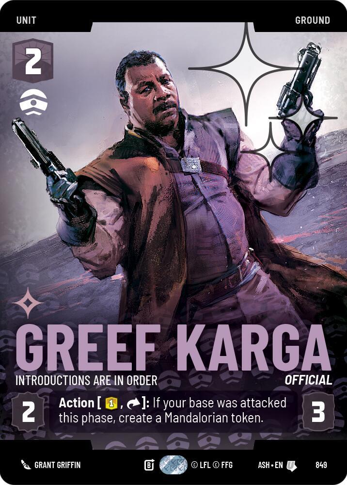 Greef Karga - Introductions are in Order (Prestige Foil)