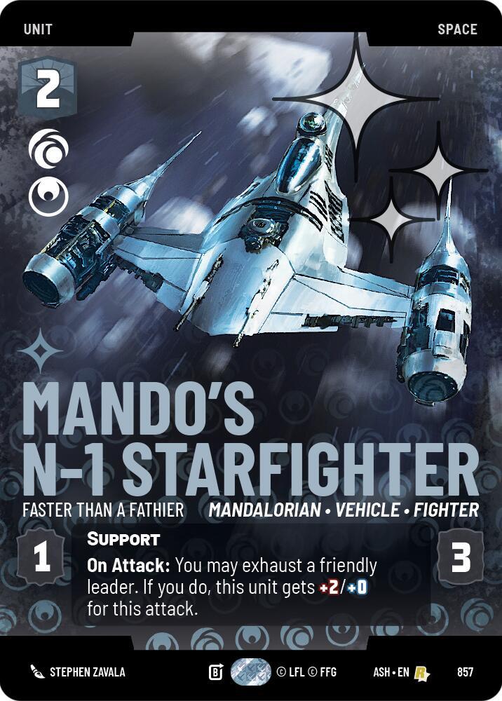 Mando's N-1 Starfighter - Faster than a Fathier (Prestige Foil)