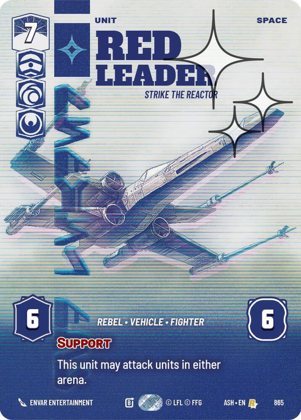 Red Leader - Strike the Reactor (Prestige Foil) - Star Wars Unlimited