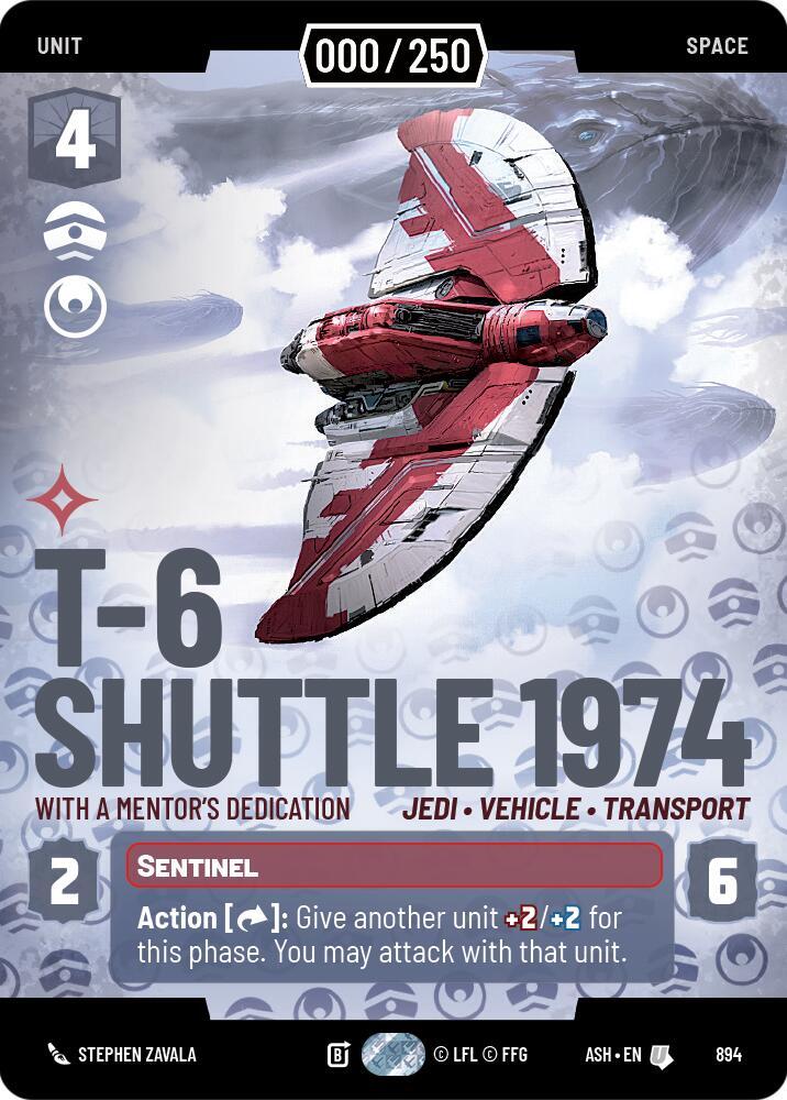 T-6 Shuttle 1974 - With a Mentor's Dedication (Serialized)