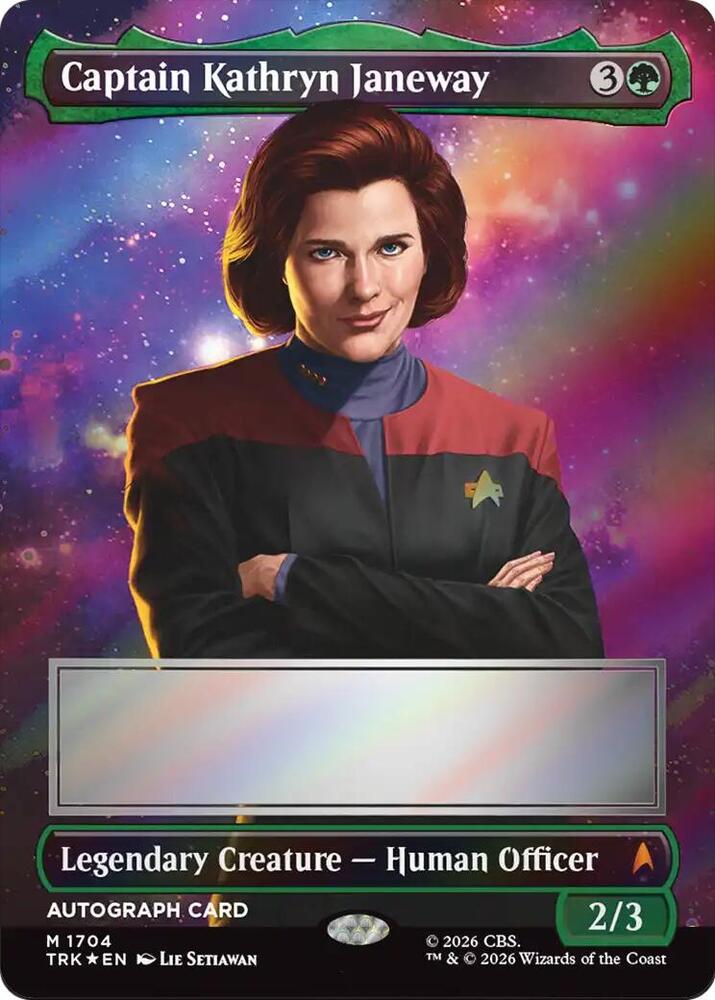 Captain Kathryn Janeway (Borderless) (Signed)