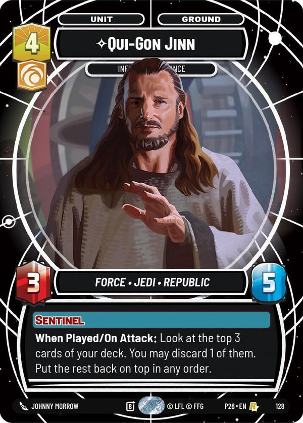 Qui-Gon Jinn - Influencing Chance (P26 128) - Star Wars Unlimited