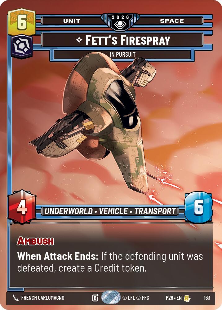 Fett's Firespray - In Pursuit (Prize Wall) (Foil)