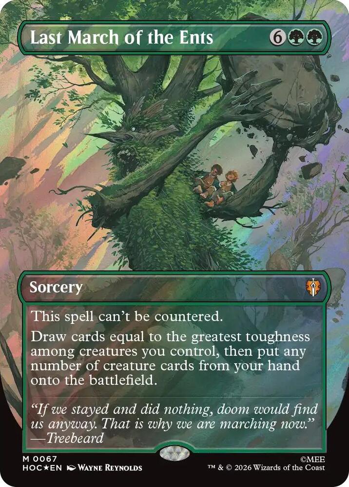 Last March of the Ents (Borderless) (Surge Foil)
