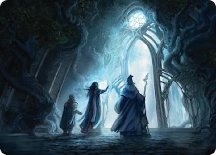 Uncover the Moon-Letters Art Card