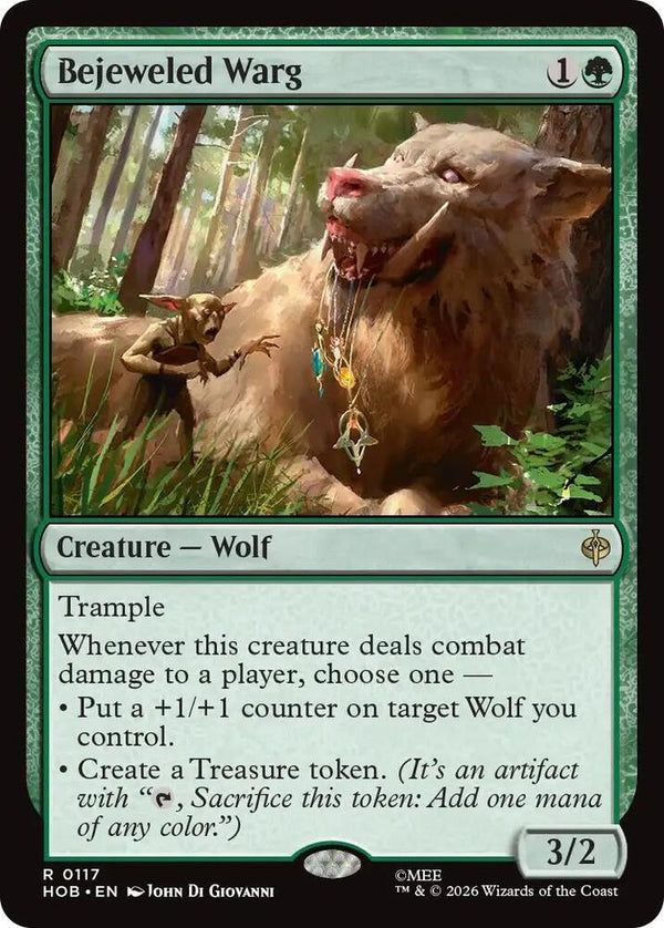 Bejeweled Warg - Magic: The Gathering