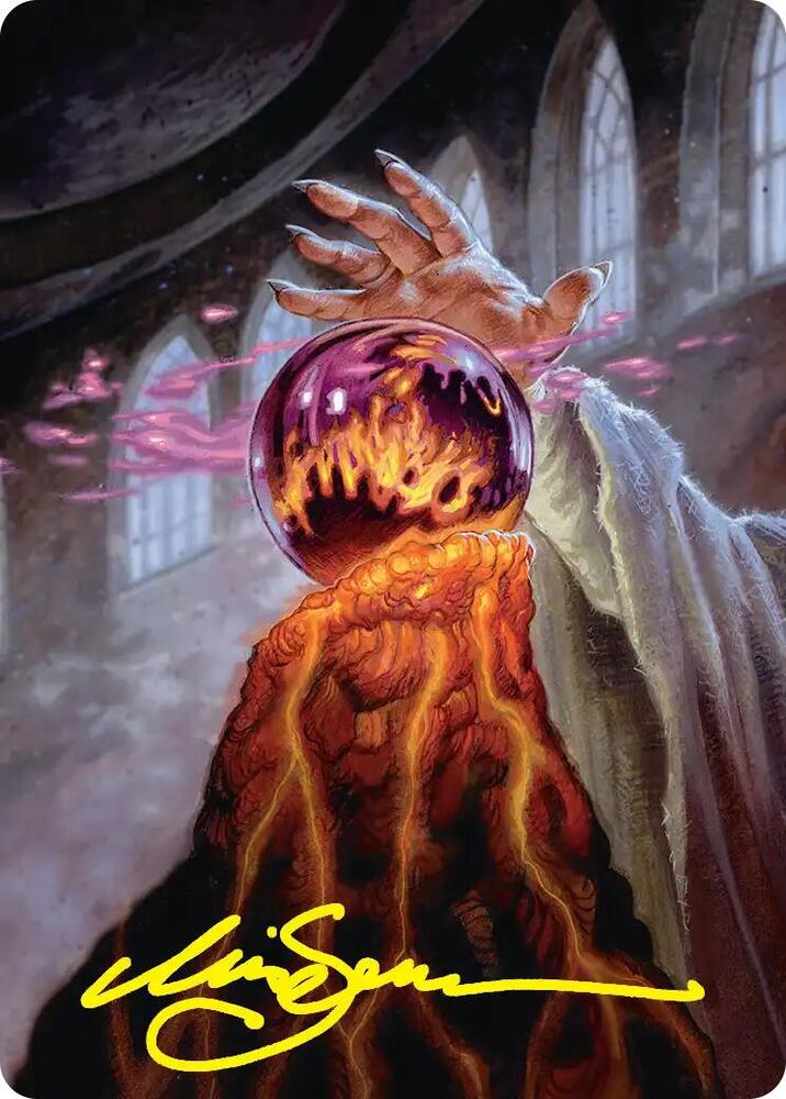 Palantir of Orthanc Art Card (Gold-Stamped Signature)