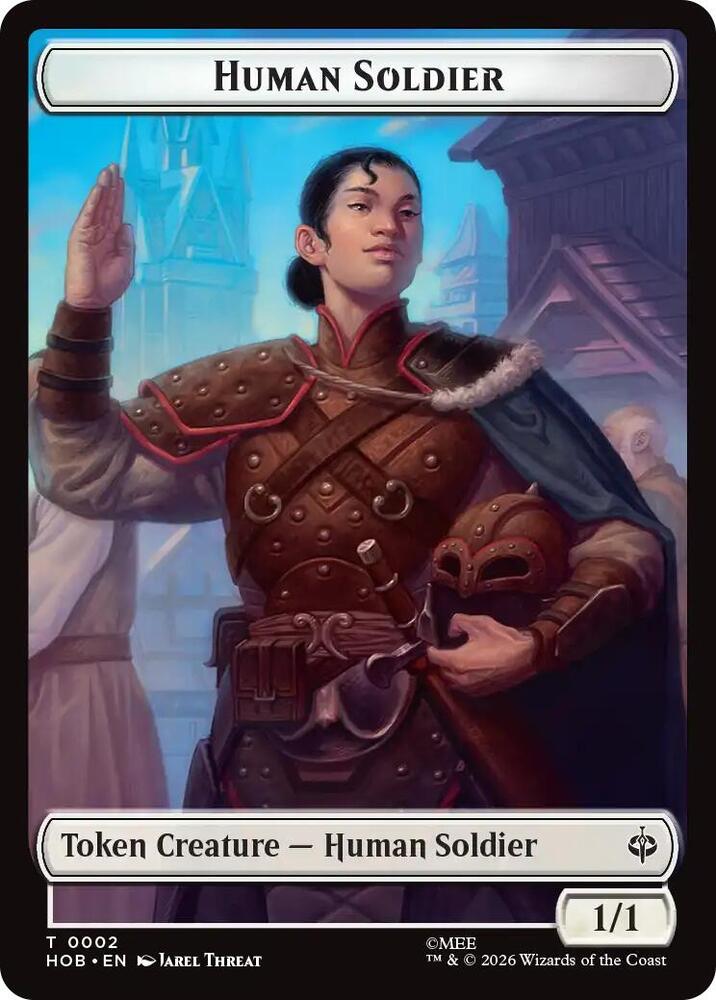 Human Soldier // Treasure (0012) Double-Sided Token