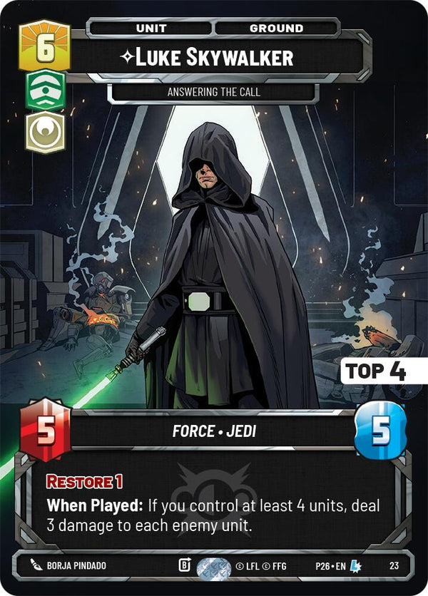 Luke Skywalker -  Answering the Call (Top 4) (Sector and Regional Promos: Season 2 22) - Star Wars Unlimited