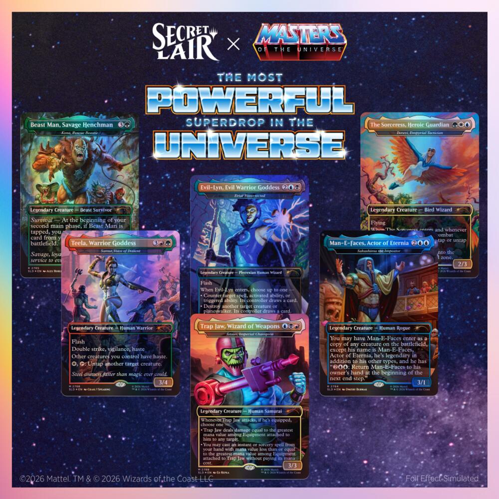Secret Lair Drop: Secret Lair x Masters of the Universe: Allies and Enemies of Eternia - Traditional Foil Edition