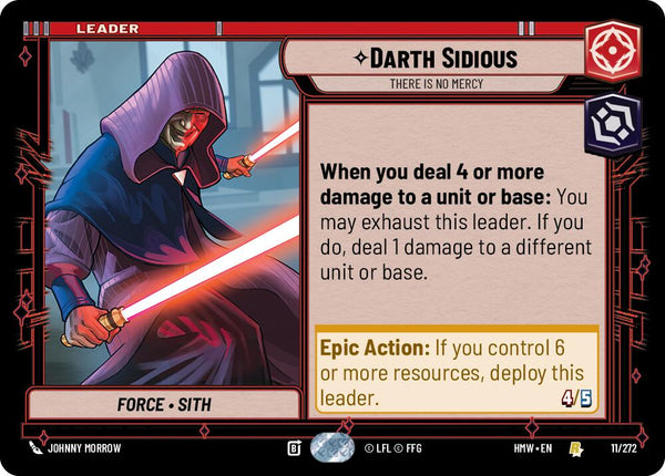 Darth Sidious - There Is No Mercy (HMW 11/272) - Star Wars Unlimited