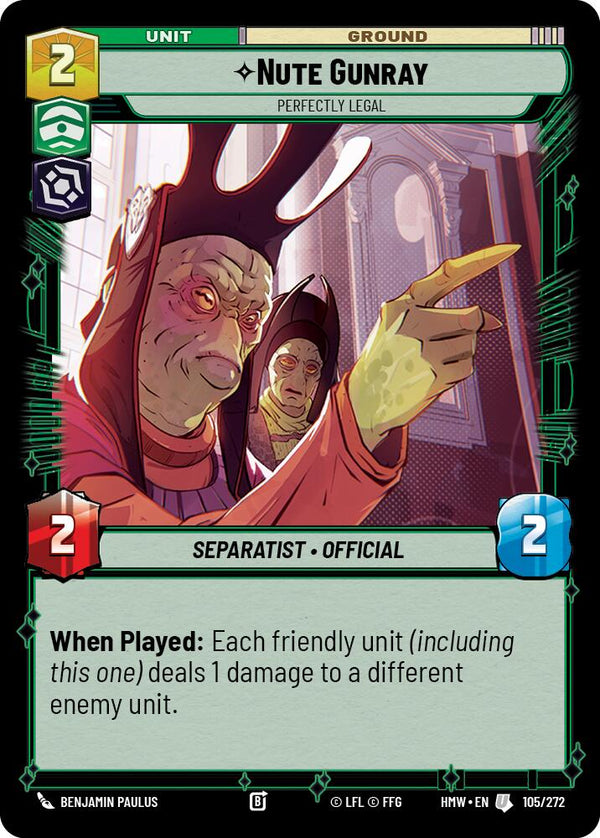 Nute Gunray - Perfectly Legal (HMW 105/272) - Star Wars Unlimited