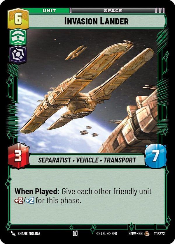 Invasion Lander (HMW 111/272) - Star Wars Unlimited