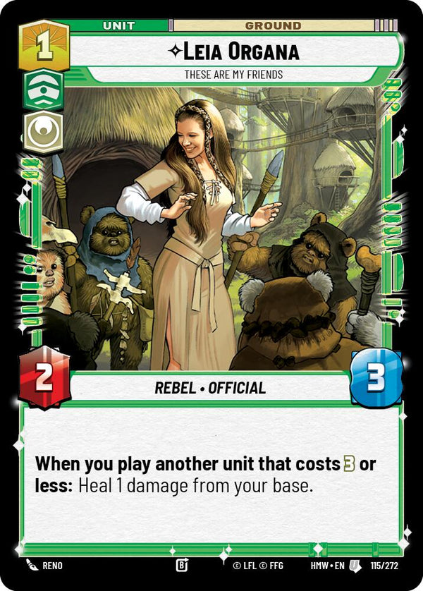 Leia Organa - These Are My Friends (HMW 115/272) - Star Wars Unlimited