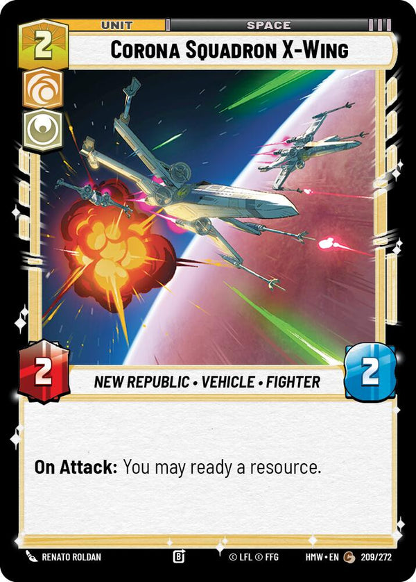 Corona Squadron X-Wing (HMW 209/272) - Star Wars Unlimited