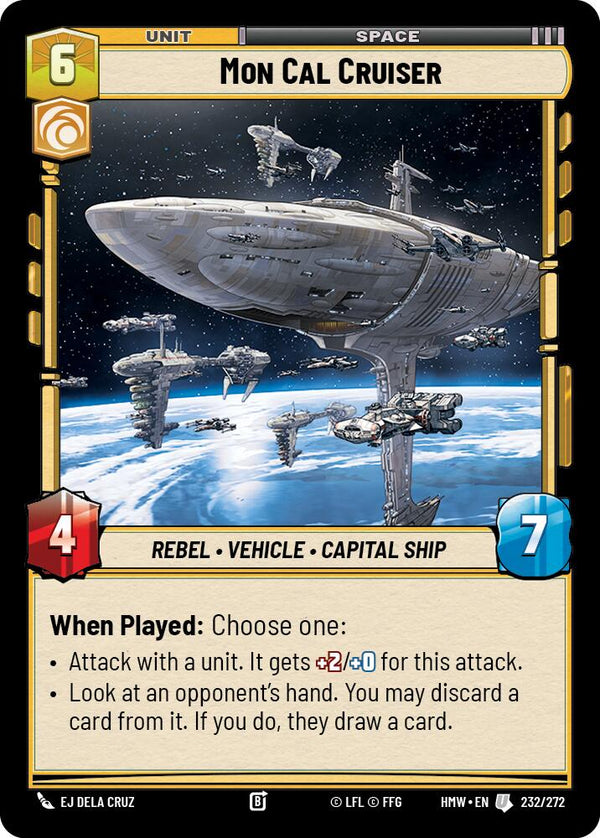 Mon Cal Cruiser (HMW 232/272) - Star Wars Unlimited