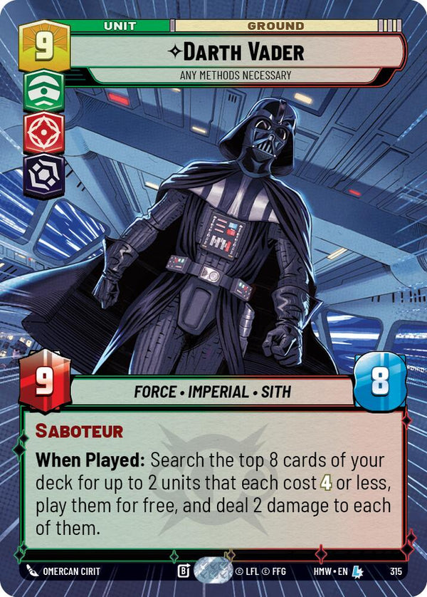 Darth Vader - Any Methods Necessary (Hyperspace) (HMW 315) - Star Wars Unlimited