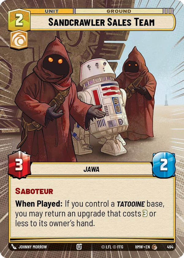 Sandcrawler Sales Team (Hyperspace) (HMW 494) - Star Wars Unlimited