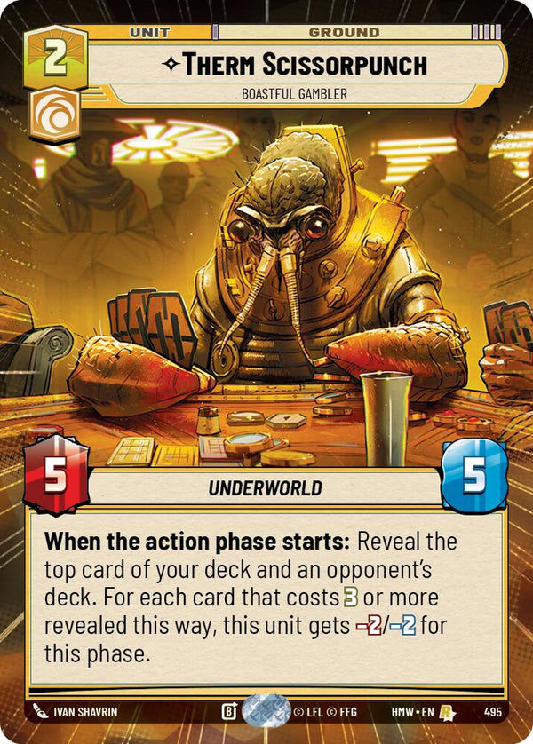 Therm Scissorpunch - Boastful Gambler (Hyperspace) (HMW 495) - Star Wars Unlimited