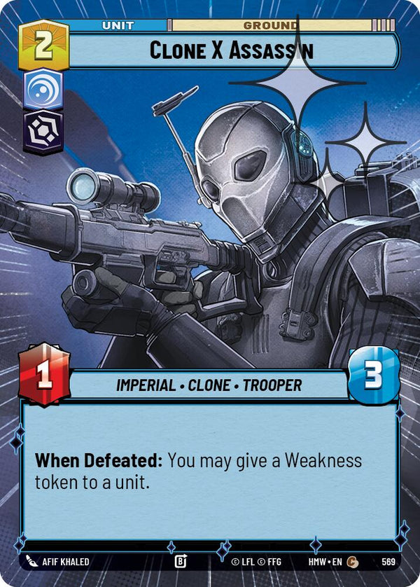 Clone X Assassin (Hyperspace Foil) (HMW 569) - Star Wars Unlimited