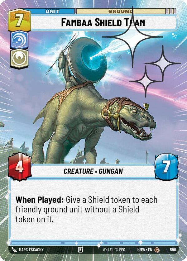 Fambaa Shield Team (Hyperspace Foil) (HMW 590) - Star Wars Unlimited