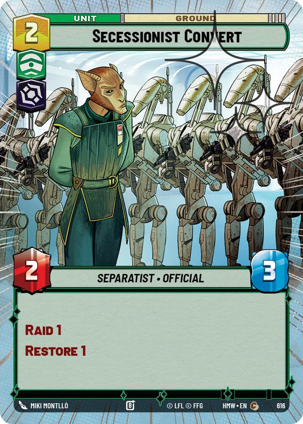 Secessionist Convert (Hyperspace Foil) (HMW 616) - Star Wars Unlimited