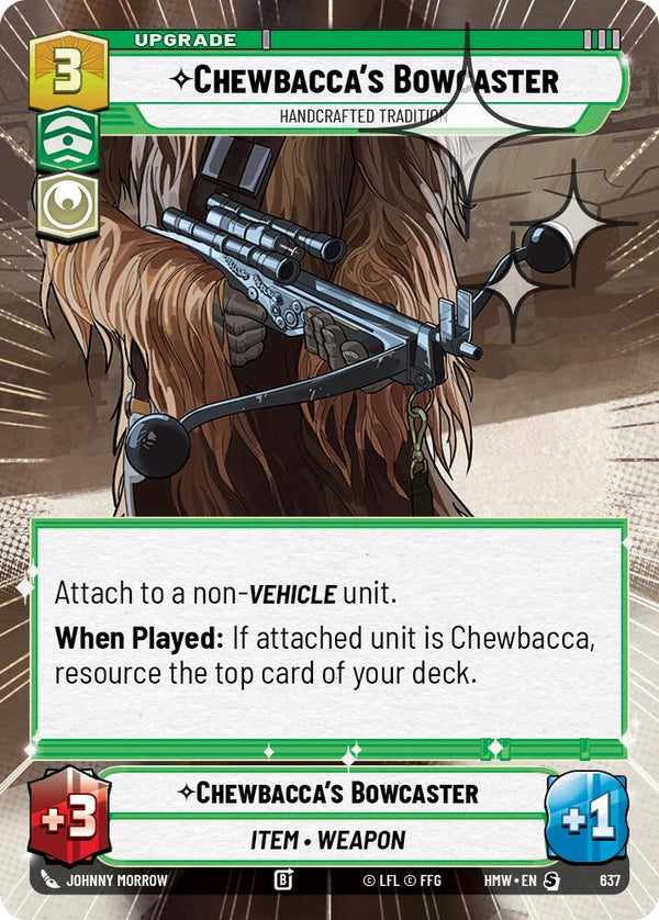 Chewbacca's Bowcaster - Handcrafted Tradition (Hyperspace Foil) (HMW 637) - Star Wars Unlimited
