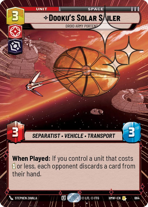 Dooku's Solar Sailer - Droid Army Portent (Hyperspace Foil) (HMW 664) - Star Wars Unlimited