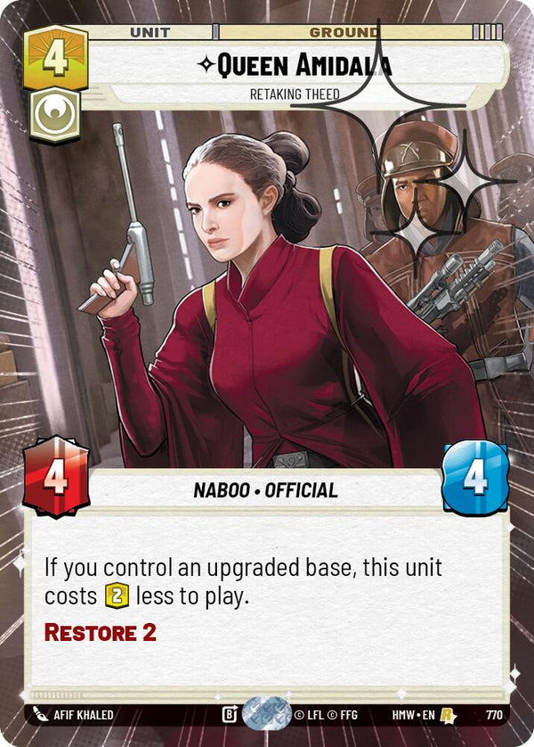 Queen Amidala - Retaking Theed (Hyperspace Foil) (HMW 770) - Star Wars Unlimited
