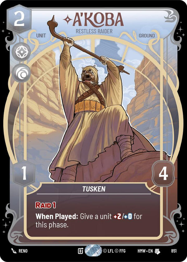 A'Koba - Restless Raider (851) (Prestige Foil) (851) [Homeworlds] - Fantasy Flight Games