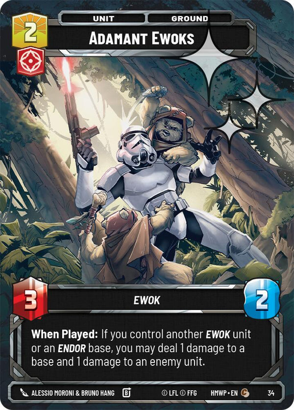 Adamant Ewoks (Foil) (HMWP 34) - Star Wars Unlimited
