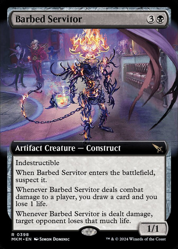 Barbed Servitor (Extended Art) - Magic: The Gathering