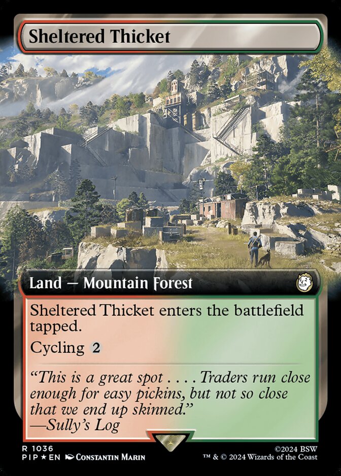 Sheltered Thicket (Extended Art) (Surge Foil)