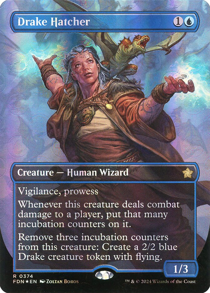 Drake Hatcher (Borderless) (Mana Foil)