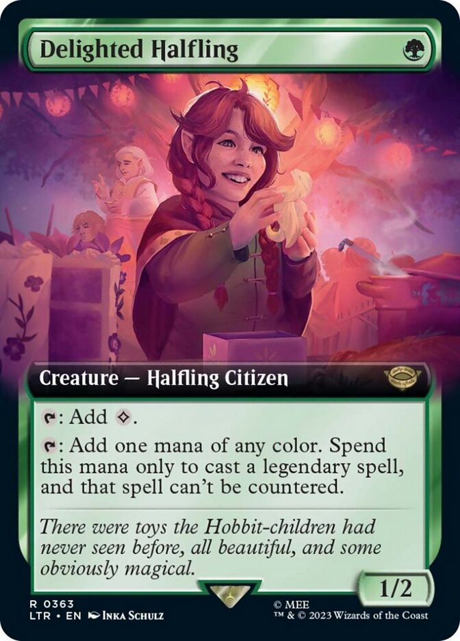 Delighted Halfling (Extended Art)