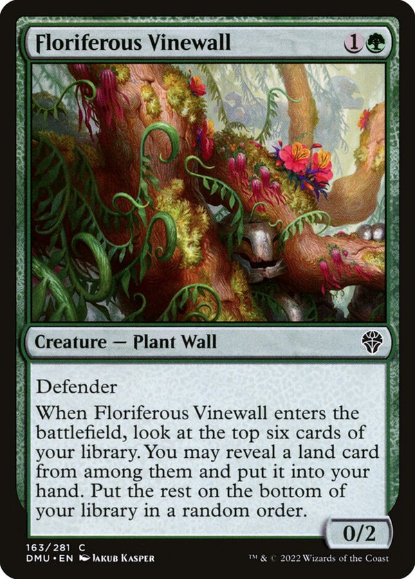 Floriferous Vinewall - Magic: The Gathering
