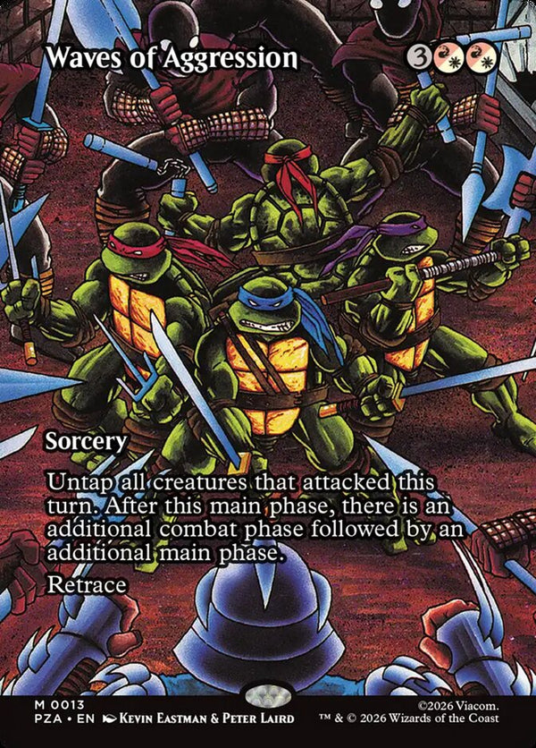 Waves of Aggression (Borderless) - Magic: The Gathering