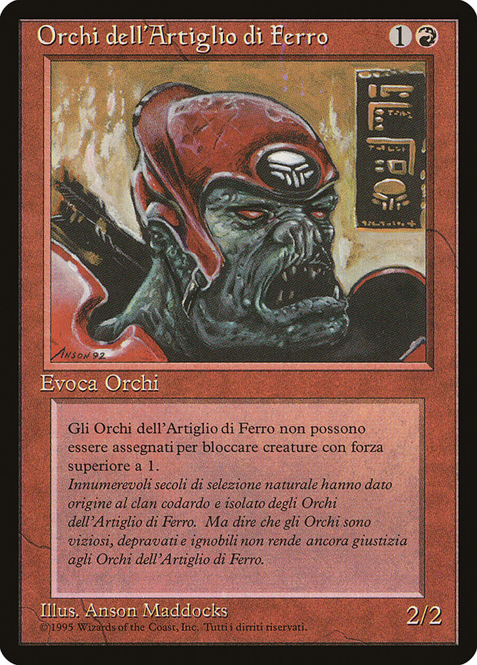 Ironclaw Orcs (Italian) - "Orchi dell'Artiglio di Ferro"