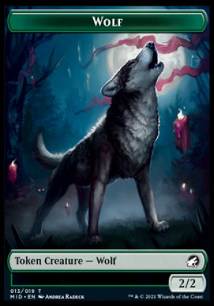 Wolf // Spider Double-Sided Token [Innistrad: Midnight Hunt Tokens]