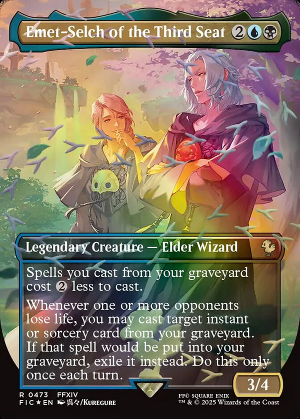 Emet-Selch of the Third Seat (Borderless) (Chocobo Track Foil) - Magic: The Gathering