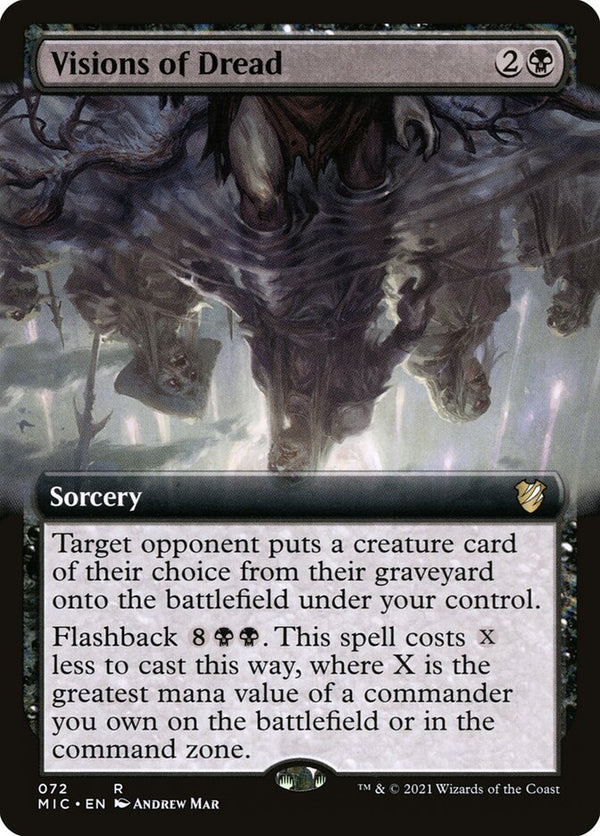 Visions of Dread (Extended Art) - Magic: The Gathering