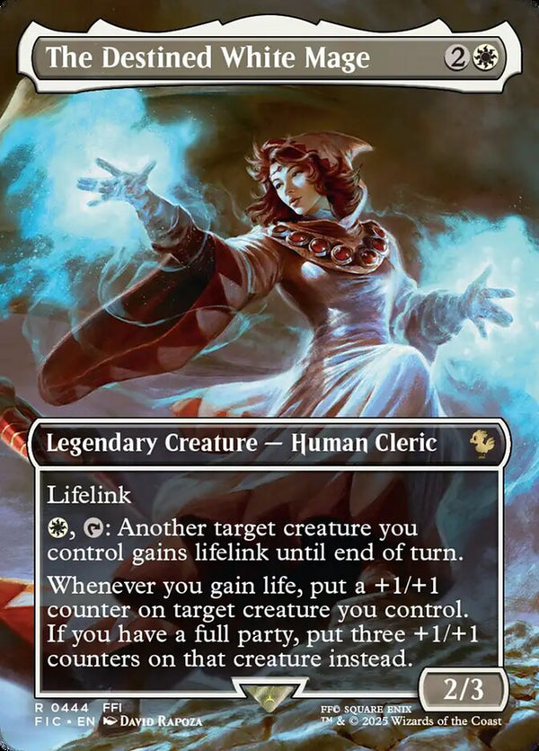 The Destined White Mage (Borderless) - Magic: The Gathering