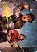 Daybreak Combatants Art Card (Gold-Stamped Signature) [Innistrad: Crimson Vow Art Series]