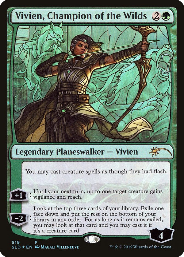 Vivien, Champion of the Wilds (Stained Glass) - Magic: The Gathering