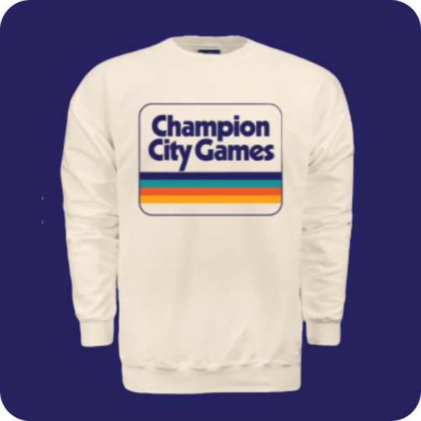 Champion City Games Retro Cream Sweatshirt - Champion City Games